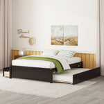 ZUN FULL BED WITH TWIN SIZE TRUNDLE AND TWO DRAWERS FOR ESPRESSO COLOR 81496406