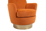 Velvet Swivel Barrel Chair, Swivel Accent Chairs Armchair for Living Room, Reading Chairs for W1361116860
