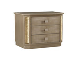 Nightstand Made with Wood in Gold Finish B009139108