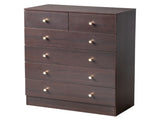 25.98*12.99"*35.04 5-Tier 6-Drawer Cabinet Drawer Dresser with Gold Handles Brown 17234498