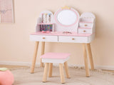 White and pink crown element, MDF particleboard solid wood legs, painted and melamine laminated, 72068757