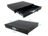 19" 2U Steel Plate DJ Drawer Equipment Cabinet with Keys Black 47048837