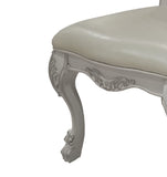 Dresden Synthetic Leather, Fabric & Bone White Finish Side Chair B2726P288756