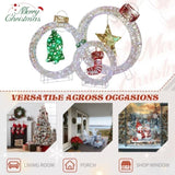 Set of 3 Lighted Iridescent Cut-out Light Bulb Christmas Decorations, Pre-lit Holiday Decor with 295 76777276