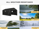 8x10 FT Storage Shed with 2 Roll-up Windows, Heavy Duty Bike Tent 17135032
