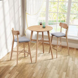 Wooden Bar Chairs Set of 2, Modern Soft Upholstered Kitchen Island Chairs, Counter Height Stool with W2582P197592
