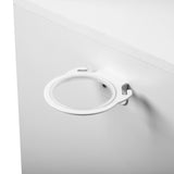 3-Tier Corner Salon Cabinet with 1 Door & 1 Drawer, 15mm E0 Grade Particleboard Matt White, 75.2" H 73777296