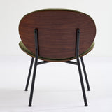 Mid-Century Modern Shell Chair Single Side Chair Tripod,Green fabric Lounge Chair in Walnut Finish W1143P214256