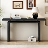 U_STYLE Uniquely Designed Ash Veneer Console Table, Modern Simple Style, Featuring Clever Tabletop N711P241324B