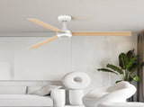 52 inch Modern Ceiling Fan with Lights,Remote Control, 3 Plywood Blades,6-Speed,Dimmable, Noiseless 98103013