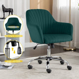 ZUN Accent chair Modern home office leisure chair with adjustable velvet height and adjustable casters W1521P189968