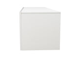 Modern White TV Stand, 20 Colors LED TV Stand w/Remote Control Lights W33131188