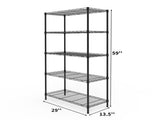 5-tier, adjustable shelf spacing, display rack with adjustable feet, made of iron, 74*34*150cm, 14450158