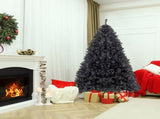 FCH 6ft 1050 Branches PVC Christmas Tree Black 35709404