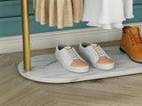 Clothing Rack, Golden Metal Freestanding Heavy Duty Clothes Rack with Marble Base, Multipurpose 06233615