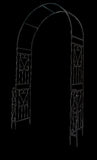 Metal Garden W55'' x H94.5'' Garden Arbor Trellis Climbing Plants Support Rose Outdoor W1586138699