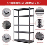 78"H 5 Tier Metal Shelves for Storage Shelving 2000LBS Heavy Duty Storage Shelves Adjustable 77724756