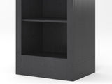 67"H Small Arched Bookcase, Mid Century Modern 5-Tier Arched Bookcase with Open Display W757P506857