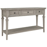 ZUN TREXM Classic Retro Style Console Table with Three Top Drawers and Open Style Bottom Shelf, Easy WF199599AAE