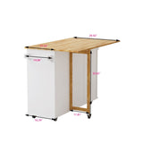 Kitchen Island Cart with 2 Door Cabinet and Three Drawers,43.31 Inch Width with Spice,Towel W75763043
