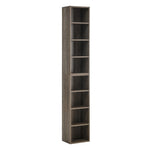 ZUN 8-Tier Media Tower Rack, CD DVD Slim Storage Cabinet with Adjustable Shelves, Tall Narrow Bookcase W1781P182841