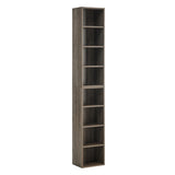 8-Tier Media Tower Rack, CD DVD Slim Storage Cabinet with Adjustable Shelves, Tall Narrow Bookcase W1781P182841