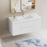 48" Floating Bathroom Vanity with Sink, Modern Wall-Mounted Bathroom Storage Vanity Cabinet with W1573P152687