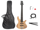 GIB Electric 5 String Bass Guitar Full Size Bag Strap Pick Connector Wrench 15592850