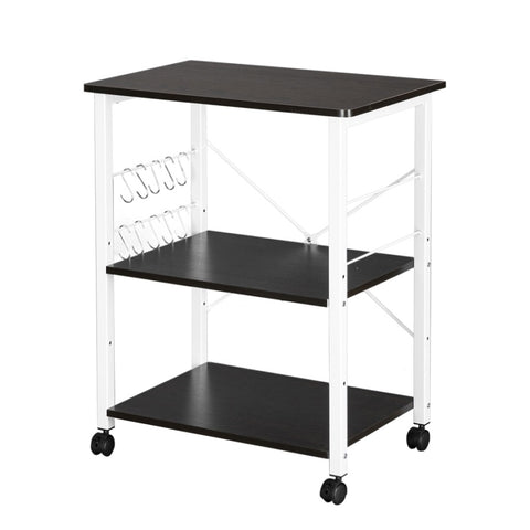 ZUN Baker's Rack 3-Tier Kitchen Utility Microwave Oven Stand Storage Cart Workstation Shelf 12245618