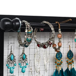 ZUN Jewelry Manager - Wall Mounted Jewelry Stand With Detachable Bracelet Bar, Shelf And 16 Hooks 26228906