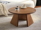 23.23" Round Side, Small Wood Coffee with Three Slanted Legs, Modern Minimalist Accent W3158P540536