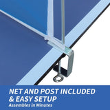 9ft Blue Mid-Size Ping Pong Conversion Top Foldable & Portable Table Tennis Table Top for Indoor W1408P262532