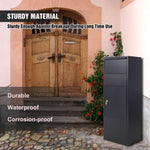 ZUN Large Package Delivery Parcel Mail Drop Box for Black, 10.5" x 15.5" x 41.30",with Lockable Storage W46567481