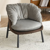 Velvet Accent Chair Barrel Chair with Metal Legs Modern Comfy Armchair Accent Reading Chair for 93829175