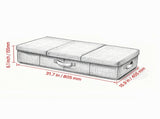 2-Pack 48L Under Bed Storage Containers with Lids, Low Profile Gray Drawer Bins for Blankets & Shoes 04417703
