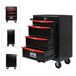 ZUN Rolling Metal Tool Chest with 4 Drawers, 20" 4-Drawer Tool Chest Cabinet with Ball Bearing Drawer W1102P245226