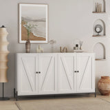 ZUN Storage Cabinet Buffet Cabinet with 2 Cabinet, 4 Doors, Metal Leg, Sideboard Wooden Cabinet, W1321P212601