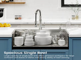 Stainless Steel Kitchen Sink, 30x22 Single Bowl, Overmount Handmade Sink in Dark Gray, with 83895540