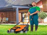 Corded Electric Lawn Dethatcher with 16-Inch Cutting Width, Wear-Resistant Wheels & Large Removable 14929861