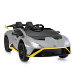 ZUN 24V Battery Powered Ride On Car for Kids, Licensed Lamborghini, Remote Control Toy Vehicle with W2181P149201