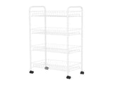 Rolling 4-Tier Metal Laundry Basket Cart, White, Adult 39300735