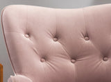 Doarnin Contemporary Silky Velvet Tufted Button Back Accent Chair, Mauve T2574P164269