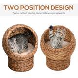 19.75" L x 16.5" W x 23.5" H cat bed with upholstered, cat basket bed cat house 95127626