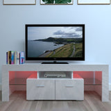 Household Decoration LED TV Cabinet with Two Drawers White 29211393