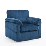 33 Inch Oversized Swivel Corduroy Lounge Chair - Plush Cushioned Armchair for Living Room, Bedroom, W1829P265013