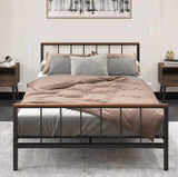 Metal Platform Bed frame with Headboard and Footboard,Sturdy Metal Frame,No Box Spring Needed W57868844