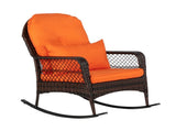 Latte Woven Single Rocking Chair Brown Gradient 09866010