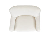 Nimbus 27.5" Curved Accent Chair, Ivory White Boucle B2719P238256