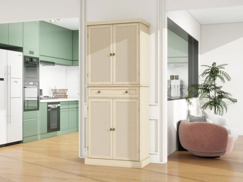 ZUN 4 Door Cabinet with 1 Drawer, with 4 Adjustable Inner Shelves, Storage Cabinet 97555862