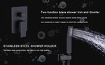 ZUN Shower System Shower Faucet Combo Set Wall Mounted with 10" Rainfall Shower Head and handheld shower T3177P269096